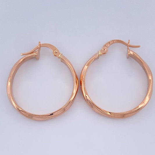 Candongas Nia 1.1gr / 2.6cm / Oro Rosa 18K $