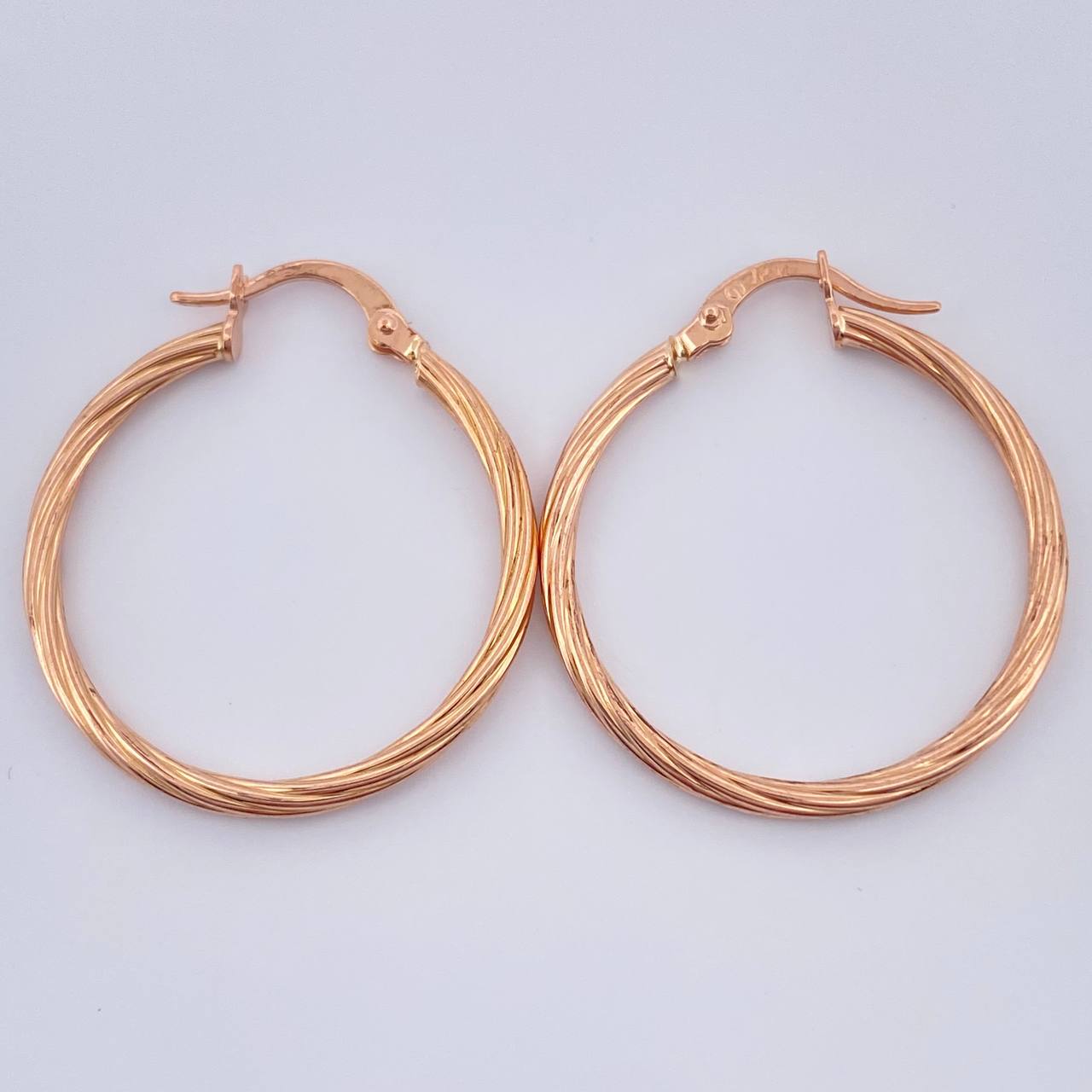 Candongas Lore 1.6gr / 3cm / Oro Rosa 18K %