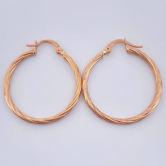 Candongas Lore 1.65gr / 3cm / Oro Rosa 18K $