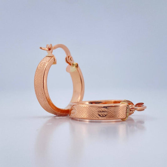 Candongas Tornillo 2.1gr / 2cm / Oro Rosa 18K $