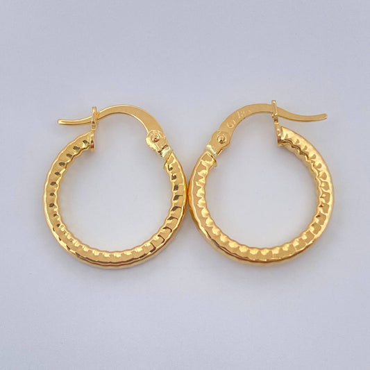 Candongas Iris 1.25gr / 2cm / Oro Amarillo 18K $