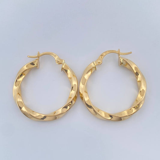 Candongas Kari 2.2gr / 2.5cm / Oro Amarillo 18K $
