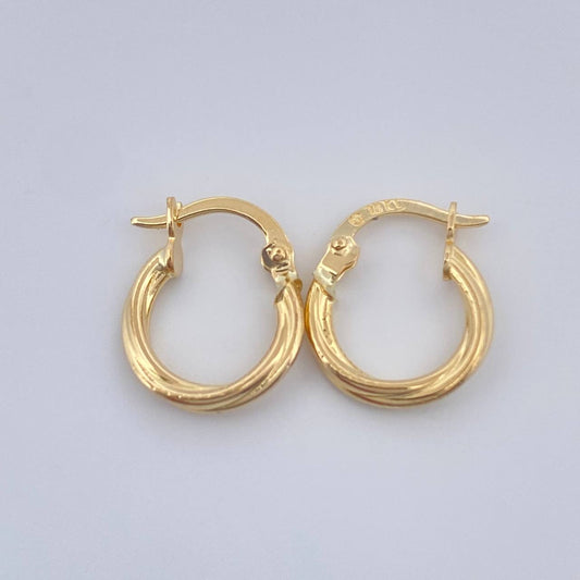 Candongas Lola 0.85gr / 1.4cm / Oro Amarillo 18K $