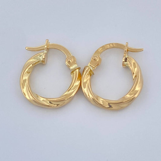 Candongas Kari 0.9gr / 1.4cm / Oro Amarillo 18K $