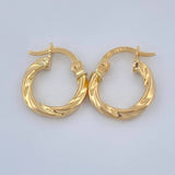 Candongas Kari 0.9gr / 1.4cm / Oro Amarillo 18K $