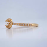 Anillo Halo Cuadrado 1.9gr / T5 1/4 / Oro Amarillo 18K $