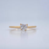 Anillo Solitario Corazon 1.35gr / T6 3/4 / Oro Amarillo 18K $