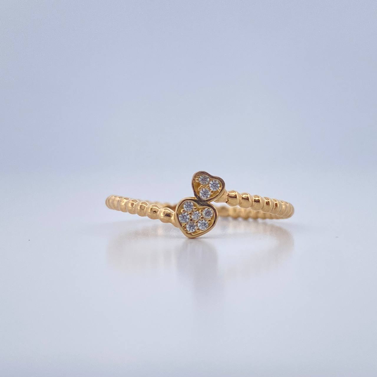 Anillo Corazones 1.55gr / T6 / Oro Amarillo 18K $