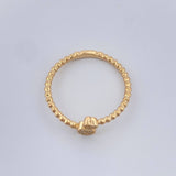 Anillo Corazones 1.55gr / T6 / Oro Amarillo 18K $