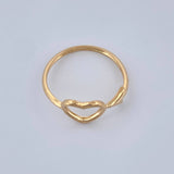 Anillo Corazon Flecha 1.35gr / T5 1/2 / Oro Amarillo 18K $