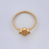 Anillo Trebol 1.95gr / T6 / Oro Amarillo 18K $