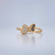 Anillo Doble Corazon 1.3gr / T6 3/4 / Oro Amarillo 18K $