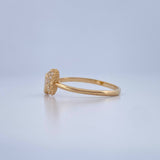 Anillo Doble Corazon 1.3gr / T6 3/4 / Oro Amarillo 18K $