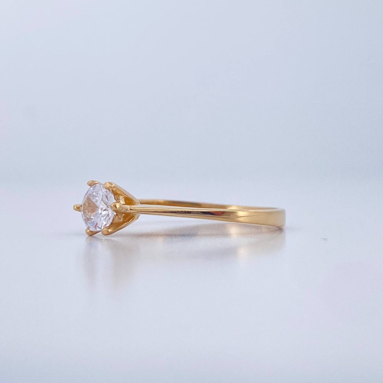 Anillo Solitario Puente 1.35gr / T5 1/2 / Oro Amarillo 18K $