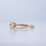 Anillo Solitario Puente 1.35gr / T5 1/2 / Oro Amarillo 18K $