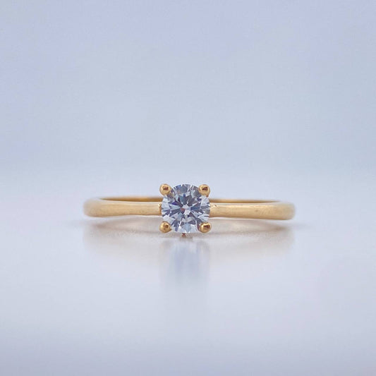 Anillo Solitario Curva 1.65gr / T6 3/4 / Oro Amarillo 18K $