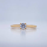 Anillo Solitario Curva 1.65gr / T6 3/4 / Oro Amarillo 18K $