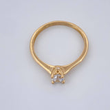 Anillo Solitario Curva 1.65gr / T6 3/4 / Oro Amarillo 18K $