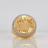 Anillo Corona Móvil 10.45g / T11 Dos Oros Amarillo Blanco 18K