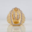 Anillo Virgen Milagrosa 9.35g / T9 Dos Oros Amarillo Blanco 18K