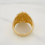 Anillo Virgen Milagrosa 9.35g / T9 Dos Oros Amarillo Blanco 18K