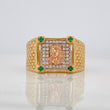 Anillo Rostro de Cristo 6g / T9 1/2 Tres Oros 18K