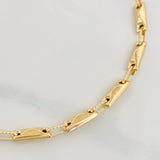 Pulso Rustico Rombos 5g / 20cm / 3.7mm Oro Amarillo 18K