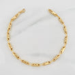 Pulso Rustico Rombos 5g / 20cm / 3.7mm Oro Amarillo 18K