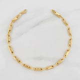 Pulso Rustico Rombos 5g / 20cm / 3.7mm Oro Amarillo 18K
