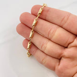 Pulso Rustico Barril Eclipse 4.35g / 21cm / 3.5mm Oro Amarillo 18K