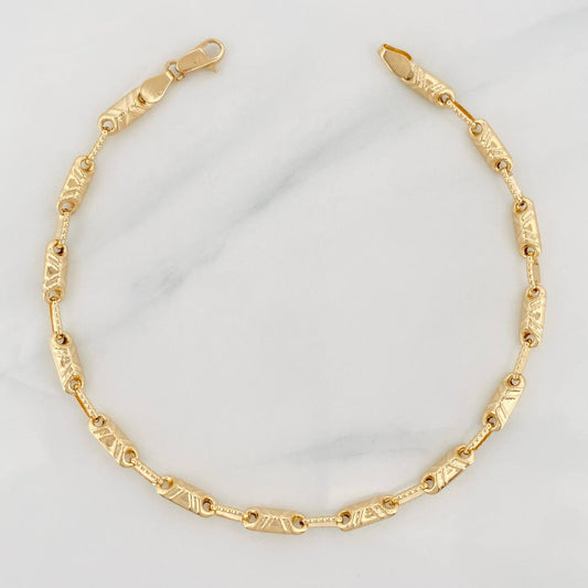 Pulso Rustico Barril Eclipse 4.35g / 21cm / 3.5mm Oro Amarillo 18K