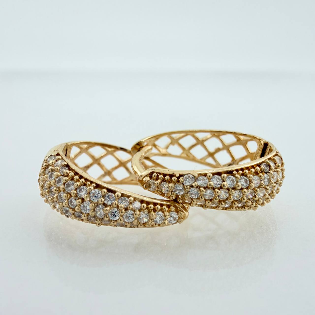 Candongas Daly Basteada 2.5gr / 1.5cm / Oro Amarillo 18K &