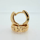 Candongas Carril Rustico 4.05gr / 1.1cm / Oro Amarillo 18K