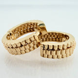 Candongas Carril Rustico 4.05gr / 1.1cm / Oro Amarillo 18K