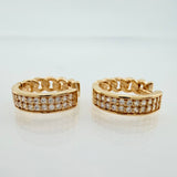 Candongas Doble Carril Cuabana 3gr / 1.2cm / Oro Amarillo 18K &