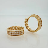 Candongas Doble Carril Cuabana 3gr / 1.2cm / Oro Amarillo 18K &