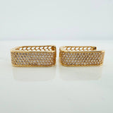 Candongas Cuadradas 7.6gr / 2cm / Oro Amarillo 18K