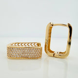 Candongas Cuadradas 7.6gr / 2cm / Oro Amarillo 18K