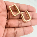 Candongas Cuadradas 7.6gr / 2cm / Oro Amarillo 18K