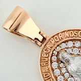 Dije Virgen Milagrosa 4.4gr / 3.2cm / Dos Oros Blanco Rosa 18K $