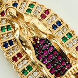 Dije Virgen De Guadalupe 5.6gr / 3.5cm / Dos Oros Negro Amarillo 18K $
