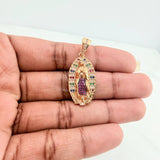 Dije Virgen De Guadalupe 5.6gr / 3.5cm / Dos Oros Negro Amarillo 18K $