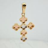 Dije Cruz Trebol 4.5gr / 4.1cm / Tres Oros Nac.Esp. 18K $