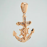 Dije Cruz Cristo Ancla 6.85gr / 4.1cm / Oro Rosa 18K $