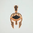 Dije Casco Romano 3.5gr / 3cm / Dos Oros Negro Rosa 18K