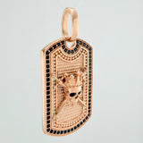 Dije Placa Calavera 6.35gr / 3.6cm / Oro Rosa 18K $