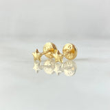 Topos Estrellas 0.45gr / 4mm Lisas Oro Amarillo 18K