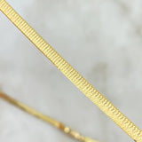 Cadena Espejo Diamantada 6.5gr / 45cm / 3mm Oro Amarillo +3 *