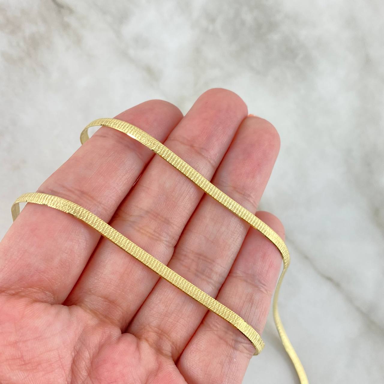 Cadena Espejo Diamantada 6.4gr / 45cm / 2.9mm Oro Amarillo +3 (Oferta)