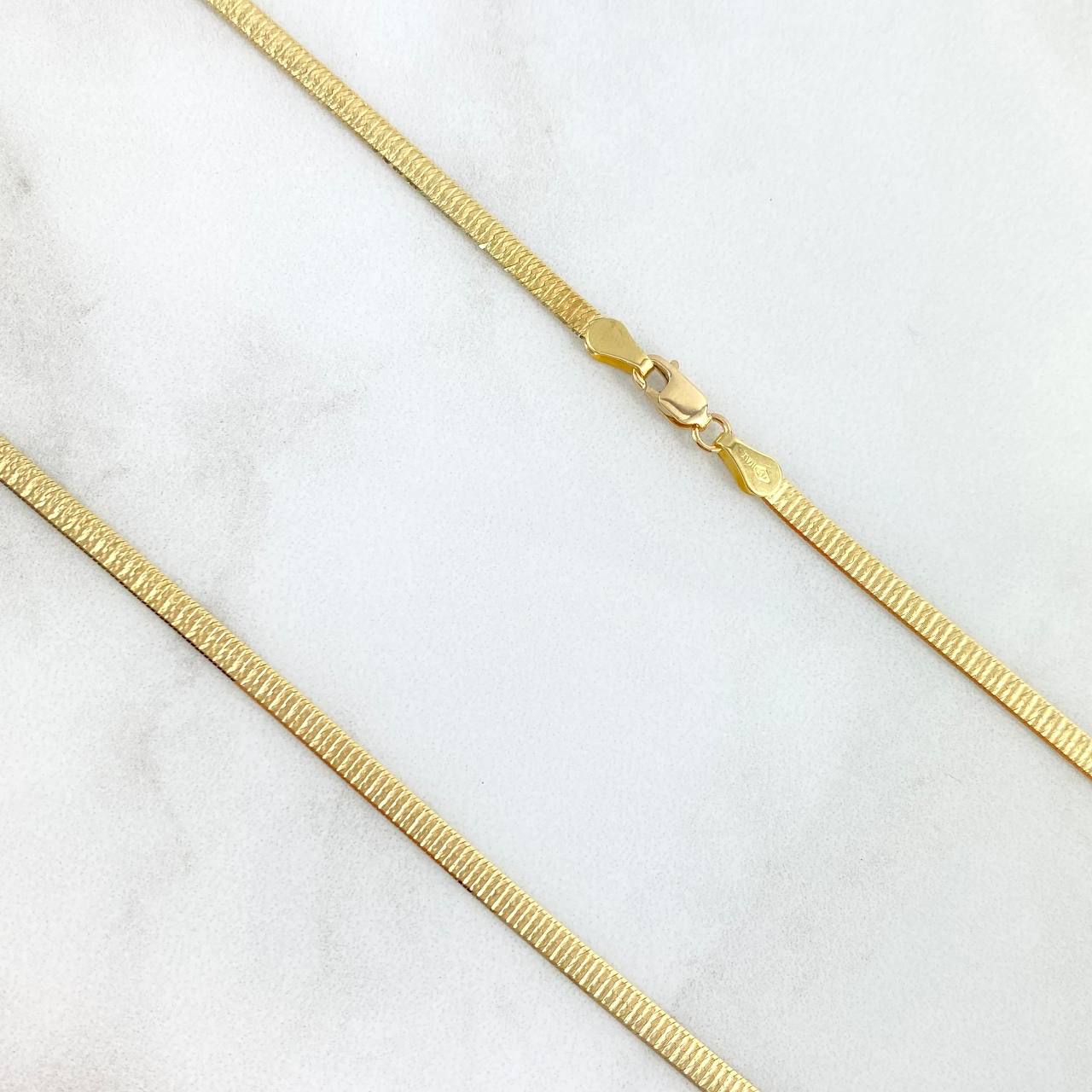 Cadena Espejo Diamantada 6.4gr / 45cm / 2.9mm Oro Amarillo +3 (Oferta)